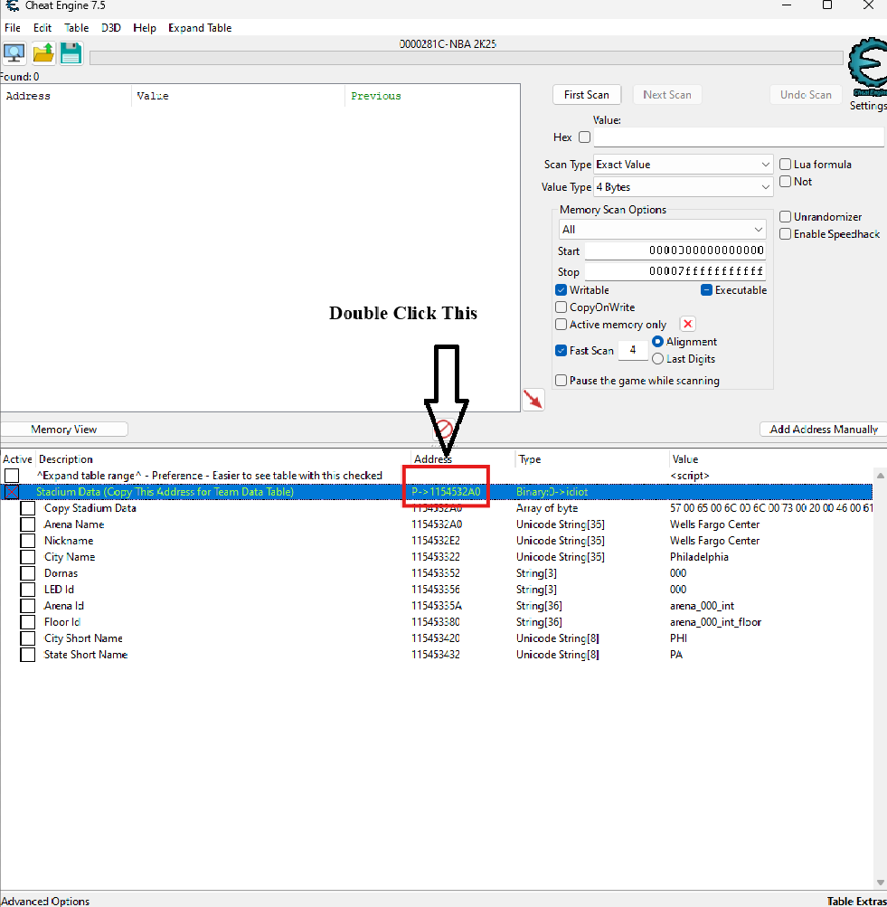nba 2k25 cheat table