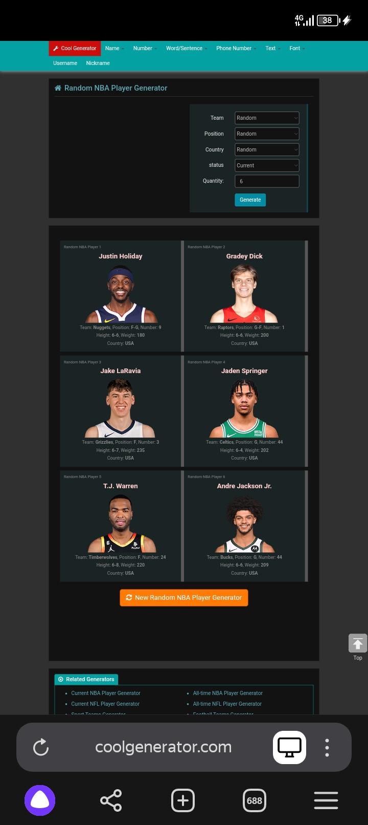 nba player generator